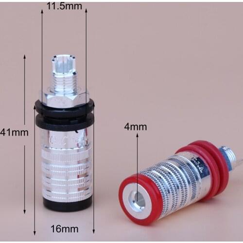 High Quality 4PCS hifi audio Silver Plated Speaker plug, Terminal Binding post ,hifi speaker teriminal Jack Plug