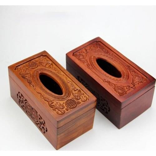 Pear Wood Tissue Box Solid Wooden Table Tray Mahogany Crafts Household Retro Creative Pumping Box Kitchen Items Organizer Box