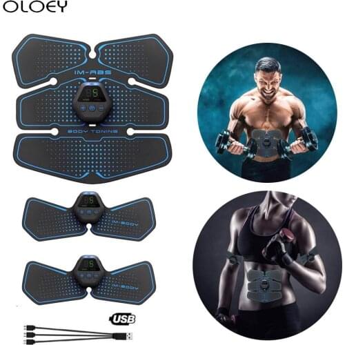 Recharge Wireless Muscle Stimulator Smart Fitness Abdominal Vibrating Belt Electrostimulation Muscle Sculpting at Home Workouts