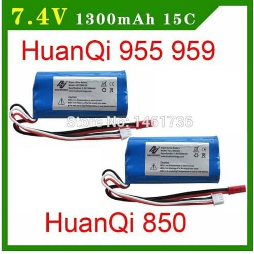 100% Original li-lon battery 7.4V 1300mAh for HuanQi 955 959 RC Boat,850RC Helicopter/Quadcopter/RC drone 734 RC Cars