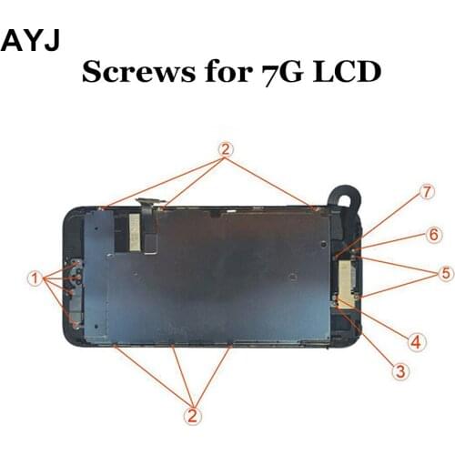 100pcs/lot AYJ Each Seperate Different Sytle Screw for iPhone 7 Repair Bolt Complete Inner Screws Kit Replacement Repair Parts