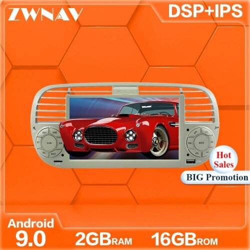 2 Din Android Player For Fiat 500 2007 2008 2009 2010 2011 2012 2013 2014 2015 GPS Radio Receiver Audio Stereo Screen Head Unit