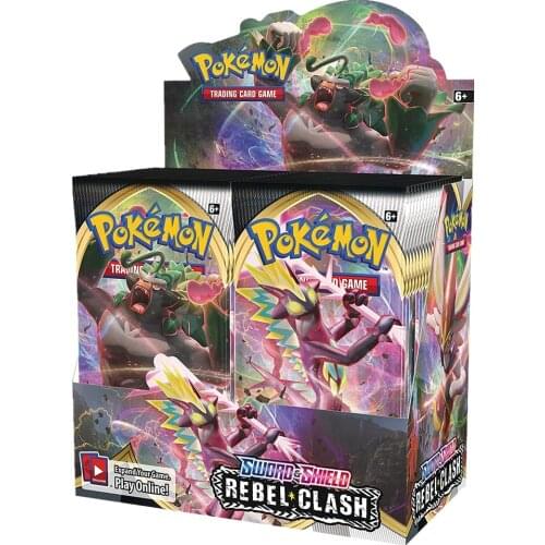 324Pcs/box Pokemon TCG: Sword & Shield Rebel Clash Booster Box Collectible Trading Card Game Set