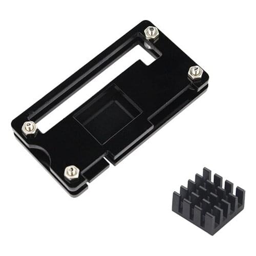 5PCS Acrylic Case Shell Box Transparent Blue Black Acrylic Protection Box Metal Screws Nuts+Heatsink for Raspberry pi Zero/W