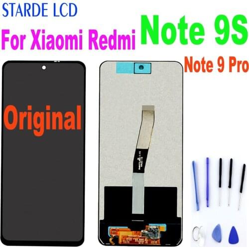 6.67" Original for Xiaomi Redmi Note 9S/ Note 9 Pro LCD Display Touch Screen Digitizer Assembly With Frame LCD Screen Repair Par