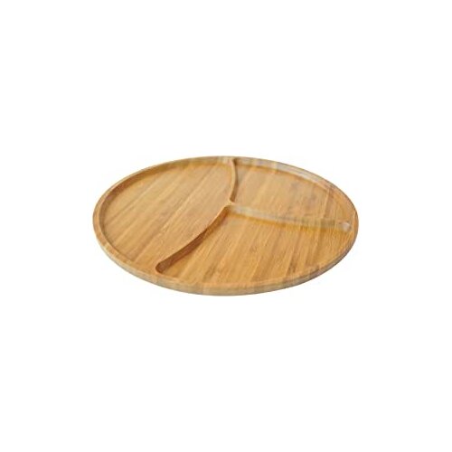 Bambum BCTO01 Tortilla-3 Part Snack Plate, Brown