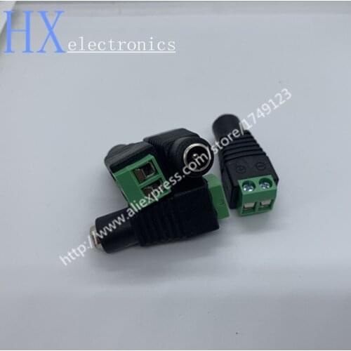 Free shipping 10PCS Male DC Power Connector 2.1mm x 5.5mm 5.5*2.1mm Screw Fastening Type