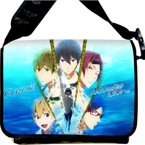 Free! Iwatobi Club Cartoon Shoulder Bag Haruka Nanase Cosplay Satchels Messenger Bags for Boys Girls Free Shipping