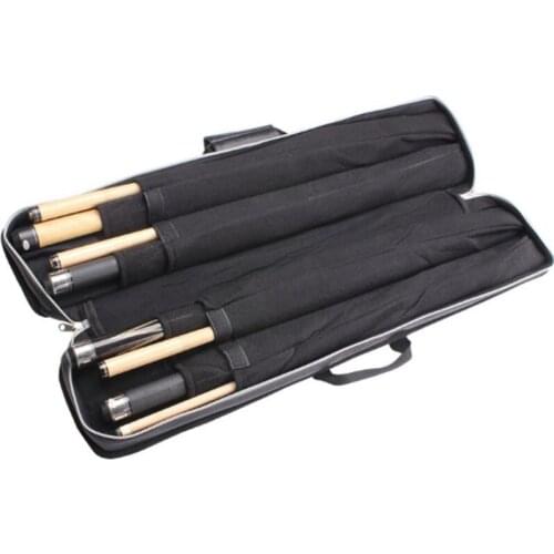 High Capacity 12 Holes Soft PU Leather 1/2 Billiard Pool Cue Stick Kit Case Black 80cm Length China Billiards Accessories