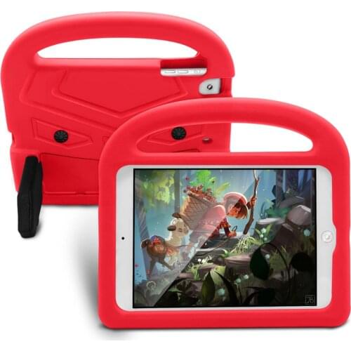 For iPad Mini 1 2 3 4 5 Case 360 Full Protect Stand Cover For iPad Mini 5 4 Case Kids Shockproof Silicone Handle EVA Foam Case