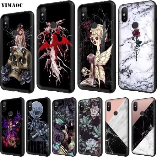 Gothic Skull Fairy Case for Xiaomi Redmi Note 4 4x 4A 5 5A 6 7A 8 8T Pro Prime Plus K20 K30 Poco X2