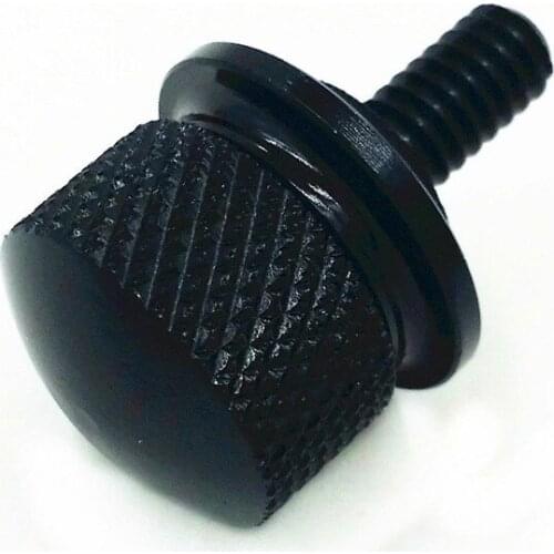 Black Billet Aluminum Knurled Seat Bolt For Harley Sportster Dyna Touring Glide