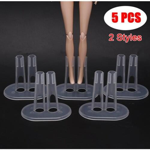 5PCS Transparent Plastic Doll Stand Display Holder Doll Accessory Support Leg Tool 8x8x5.5cm
