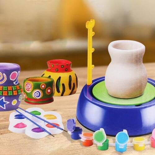 Craft Toys DIY Non-toxic Multicolor Ceramic Pottery Machine for Kids