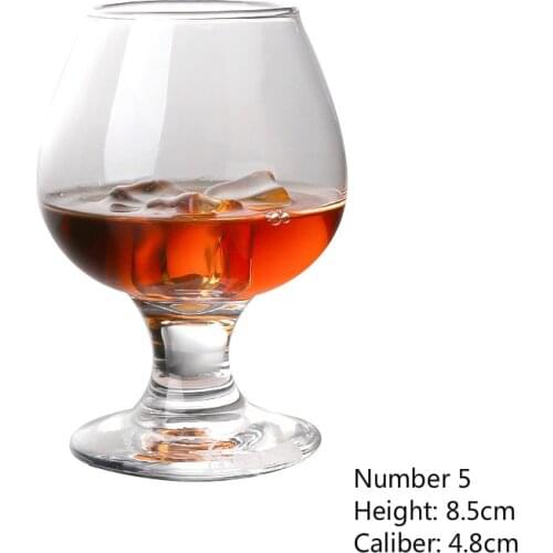 Hot Selling 4 Styles 100-700ML Short Leg Brandy Wine Glass Whiskey Cup Lead-free Glass Bar Family Drinking Tools Wine Tasting