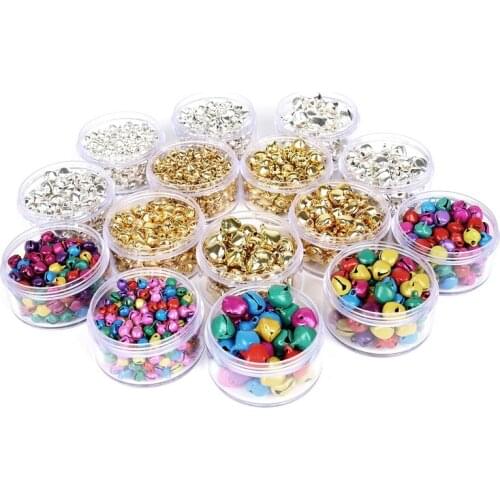 Jingle Bells Gold & Silver Small Iron Loose Beads For Festival Party Christmas Tree Decorations DIY Craft Accessories
