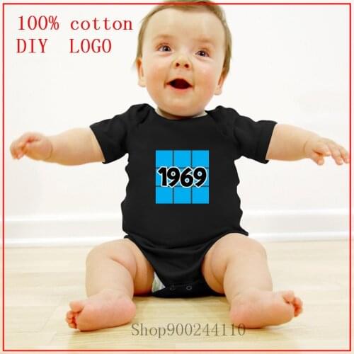 Newborn Baby Clothes Short Sleeve New Design Clothing Bodysuits baby Retro style 1969 print Cotton Baby Rompers One-Pieces