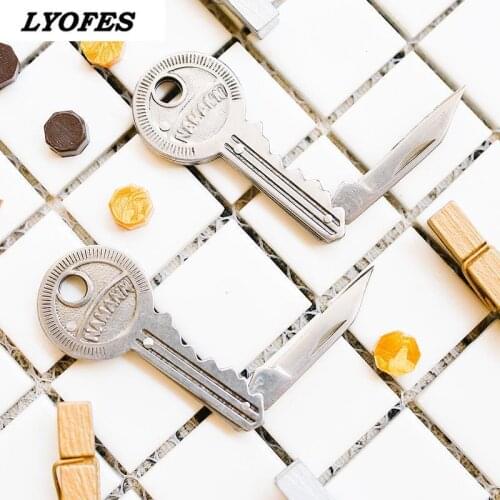 Mini Portalble Utility Knife Cutter Creative Key Design Letter Envelope Opener Mail Knife School Office Supplies Pocket Knife