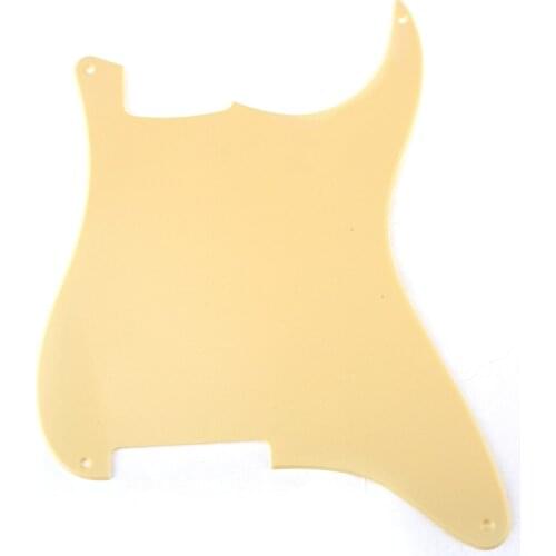 Musiclily 4 Hole Guitar Strat Pickguard Blanks Material for Stratocaster Style Guitar Custom, 1Ply Cream
