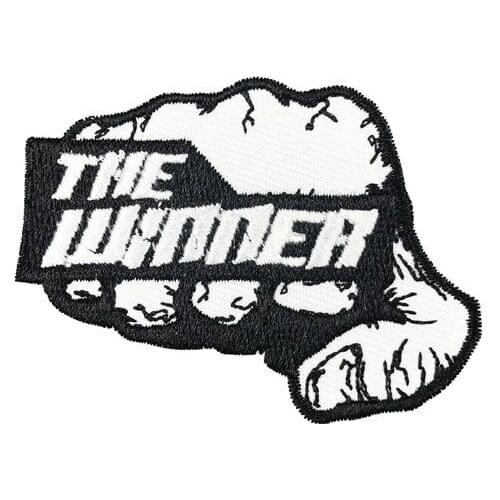 Custom embroidery patches Slogan Banner Embroidery Iron On Applique Patch DIY for clorhes hats caps jackets