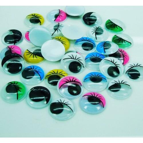 Not Self-adhesive 100PCS Hot Sell With the Eyelashes Dolls Googly Eye For Toy/Scrapbook Handmade DIY Decor Crafts 20mm