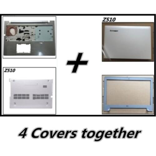 Palmrest Upper Cover Bottom Base Cover For Lenovo Z510 LCD Back Cover Top Case Bezel Front Frame Housing Case Lan Port