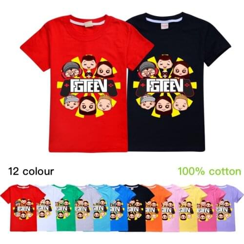 2-16Y 2020 Youtube FGTeeV Family Gaming Team Kids Clothes Boys Cotton T-shirts Girls Fashion Summer Tops Children Casual Tee