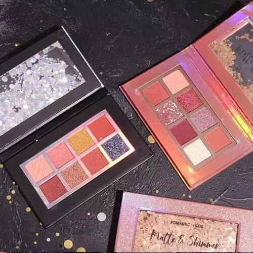 8 Color Metallic DuoChrome Eyeshadow Palette Shimmer Matte Glitter Eyeshadow Pallete Pigmented Radiant Makeup Palette Cosmetic