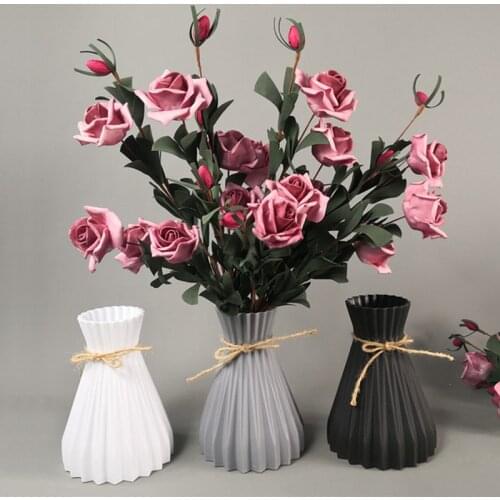 Plastic Flower Vase Modern Nordic Style Flower Arrangement Flower Pot Flower Basket Home Decoration Ornament Home Decor Hot Sale