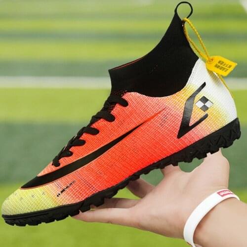 Hot Sale Mens Soccer Cleats High Ankle Football Shoes Long Spikes Outdoor Soccer Traing Boots For Men Women Soccer Shoes