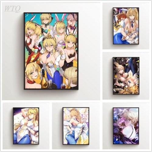 Fate Saber Ruler Artoria Pendragon Anime Posters Wall Poster Canvas Painting Wall Decor Wall Art Picture Room Decor Home Decor