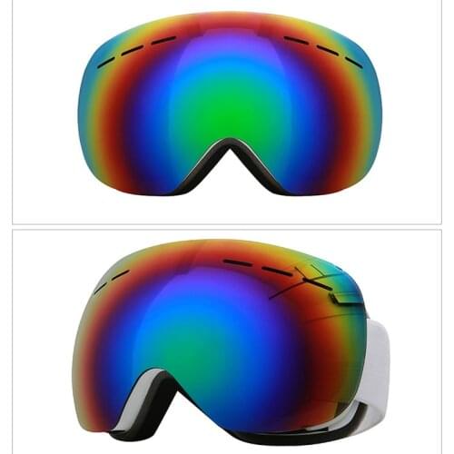 Anti-fog Ski Goggles Winter Outdoor UV Protection Skiing Eyewear Sports Windproof Snowboard Snowmobile Men Women GlassesColorful