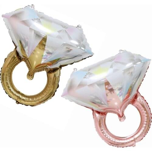 Diamond Ring Foil Balloons LOVE Ballon Inflatable Wedding Party Decoration Helium Air Ballon Valentines Day Bachelorette Supply