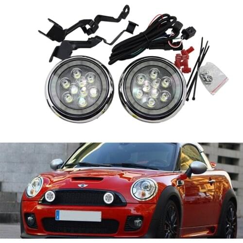 Super bright Daylight guide design LED Daytime Running fog lights/ Rally light for All Mini cars For Mini cooper R55 R56 R57
