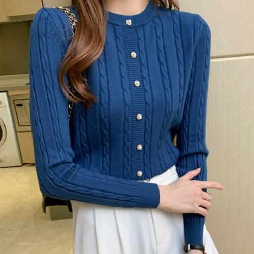 Women Sweaters Woman Long Sleeve Knitted Sweater Casual Women Pullovers White Sweaters Autumn Woman Striped Thick Sweater