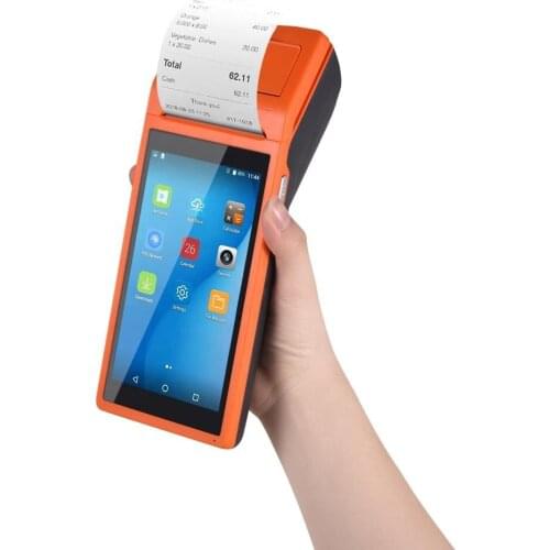 PDA POS Handheld Device Terminal Built In 58MM Thermal Printer Wifi Android Rugged PDA 1D 2D Barcode Camera Scanner