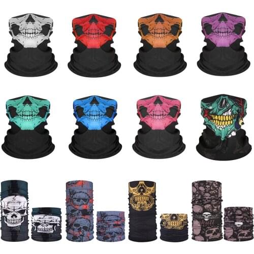 Outdoor Sports Bicycle Headband Bike Cycling Bandana Neck Tube Warmer Bandanas Skull Wrap Scarf Woman Series Hiking Face Mask