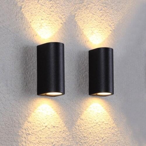 GU10 Waterproof Outdoor LED Wall Lights Up Down LED Wall Lamp Corridor Staircase Sconce Surface Mounted Cube Garden Porch Light
