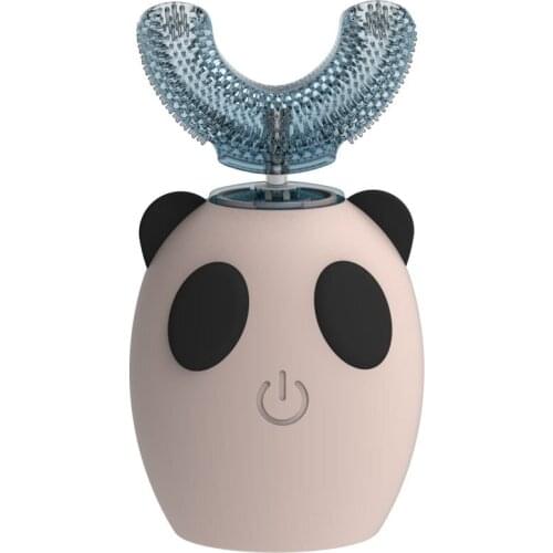 Electric Toothbrush with Ultrasonic, U-Shaped Automatic Soft Silica Gel Toothbrush, IPX7 Waterproof, 4 Clearing Modes for Kids