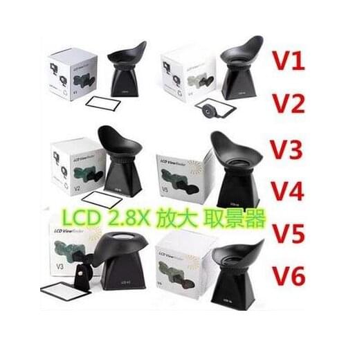 V1 V2 V3 V4 V5 V6 LCD Viewfinder 2.8x 3" Magnifier Eyecup Hood for canon 5D2 5D3 6D 550D 600D 650D 70D 450D For nikon For sony