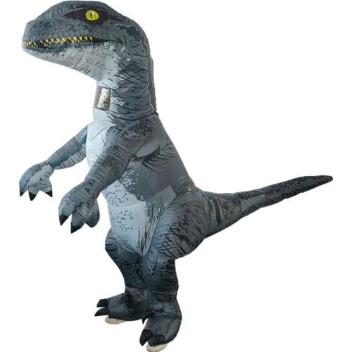 Party Adult Inflatable Dinosaur Costume Cosplay Fantasy Inflatable Velociraptor Halloween Costume for Women Man