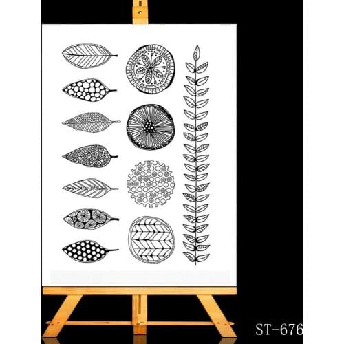 ZhuoAng Flowers / green leaves Transparent and Clear Stamp DIY Scrapbooking Album Card Making DIY Decoration Making