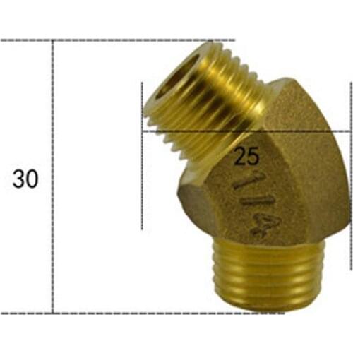 1/4" BSPP Euqal Male Brass 45 Degree Elbow Pipe Fitting Coupler Connector Water Gas Oil