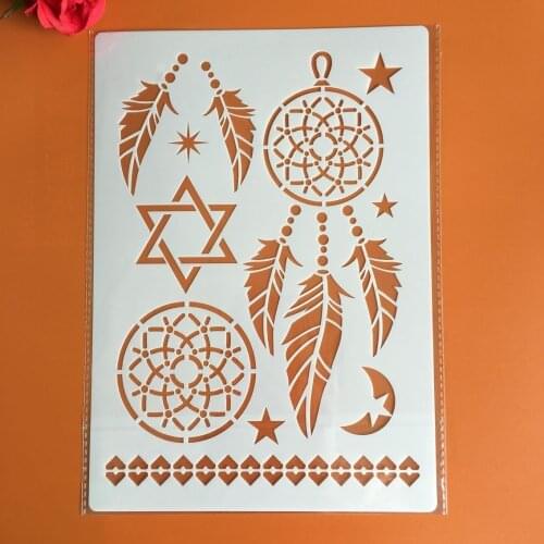 1Pcs Wind chimes A429cm Stencil For Painting Scrapbook Coloring Embossing Album Decorative Template drawing mandala stencils