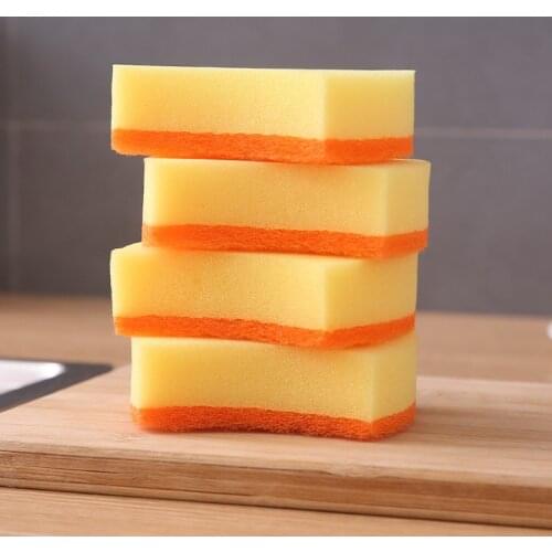 1pcs Kitchen Brush Pot and Bowls Dishwashing Brush Pot and Bowl Cleaning Brush Sponge Block Magic Wipe Scouring Pad Sponge Wipe