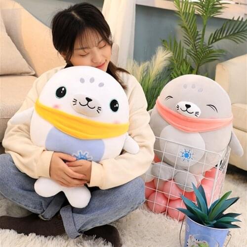 1pc 35 / 45 / 55cm cute Seal doll cartoon marine animal doll filled with super soft high quality plush toys