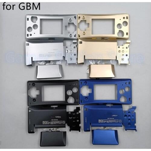 10pcs Metal Housing Shell Case without Faceplate for Nintendo Gameboy Micro For GBM Front Back Cover / Battery cover accessories
