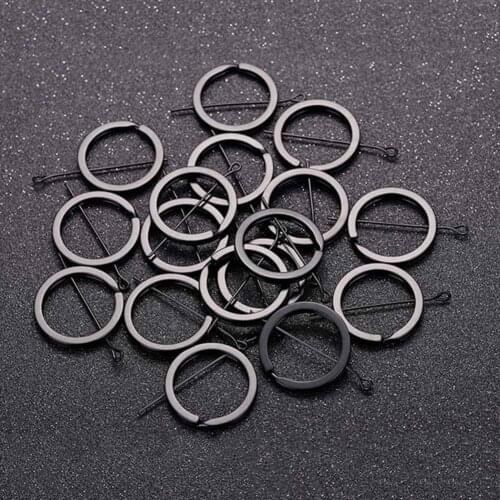 12pcs 25mm Black Keyring Split Ring Key Rings For Bag Keychain DIY Jewelry Making