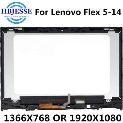 14" IPS LED LCD Touch Screen Digitizer+Bezel Assembly NT140WHM-N44 B140HAN04.2 For Lenovo Flex 5-14 5-1470 5 1470 80XA 81C9