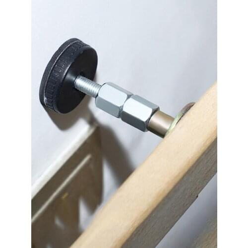 2PCS Anti-shake Self-adhesive Adjustable Door Stopper Fixer Bed Stabilizer Support Tool for Room Wall Furniture